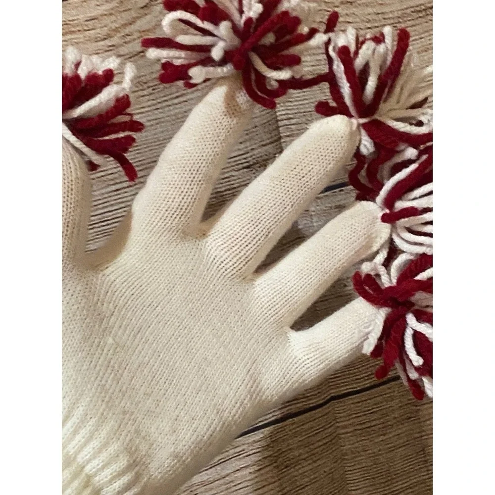 Football Cheer Pom Pom Gloves Stretchy Small Adult‎ hands Cute